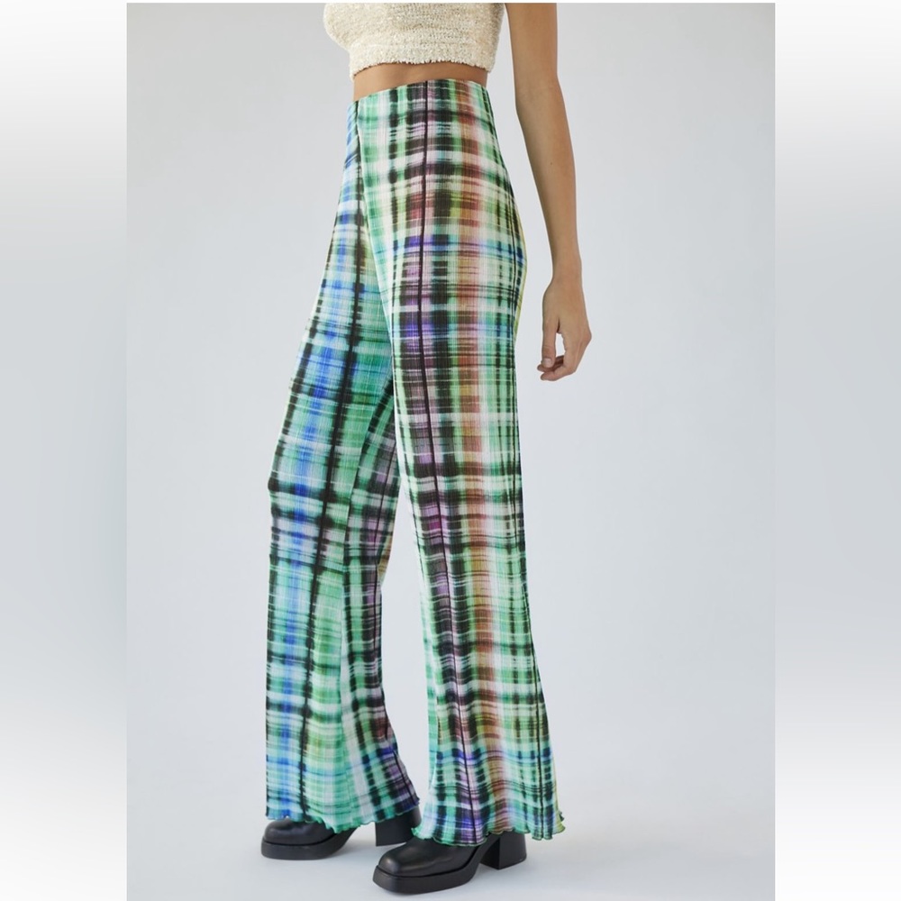 NWT UO Plaid Wide Leg Vintage Punk 90s Lightweight Pants